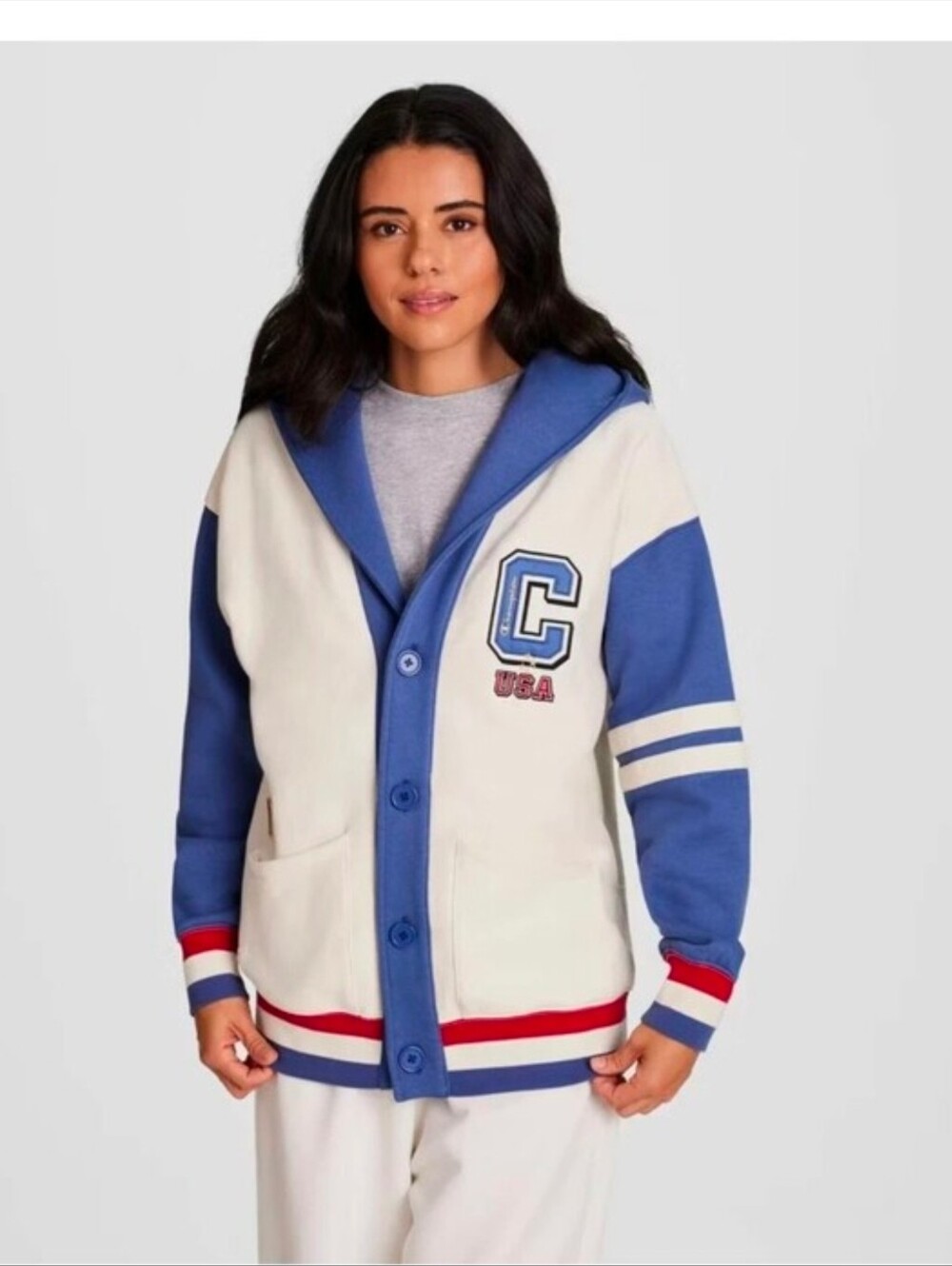 Champion Women Gold Medal Hooded Cardigan Size S
